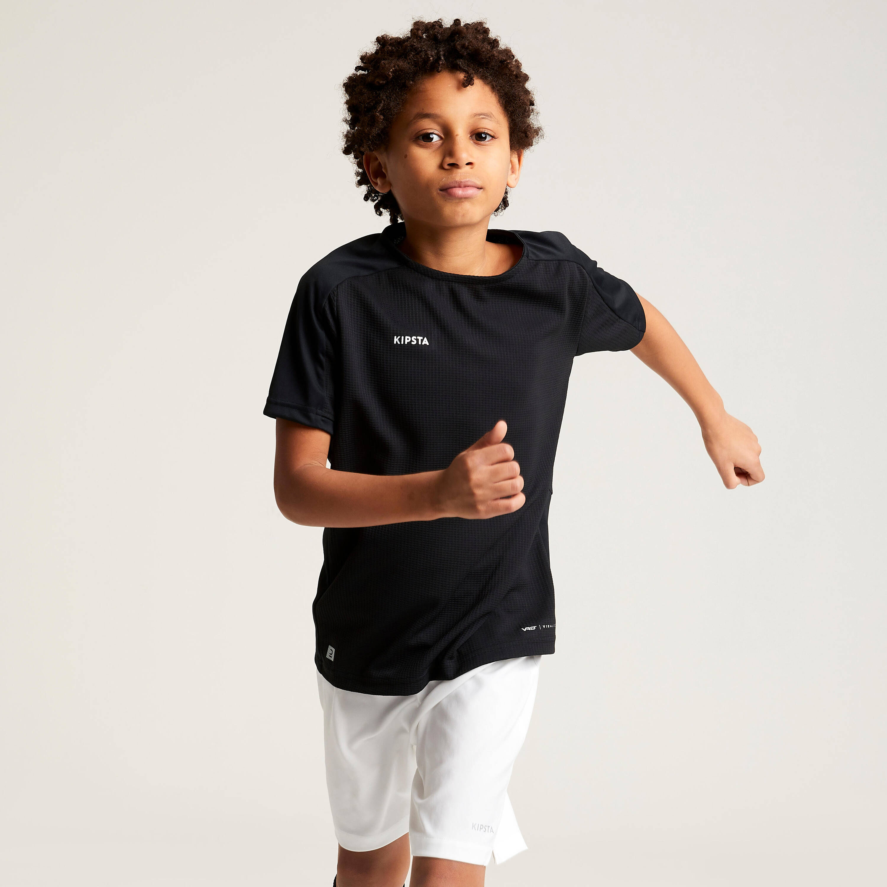 Kids' Short-Sleeved Football Shirt Viralto Club Jr - Black -  2