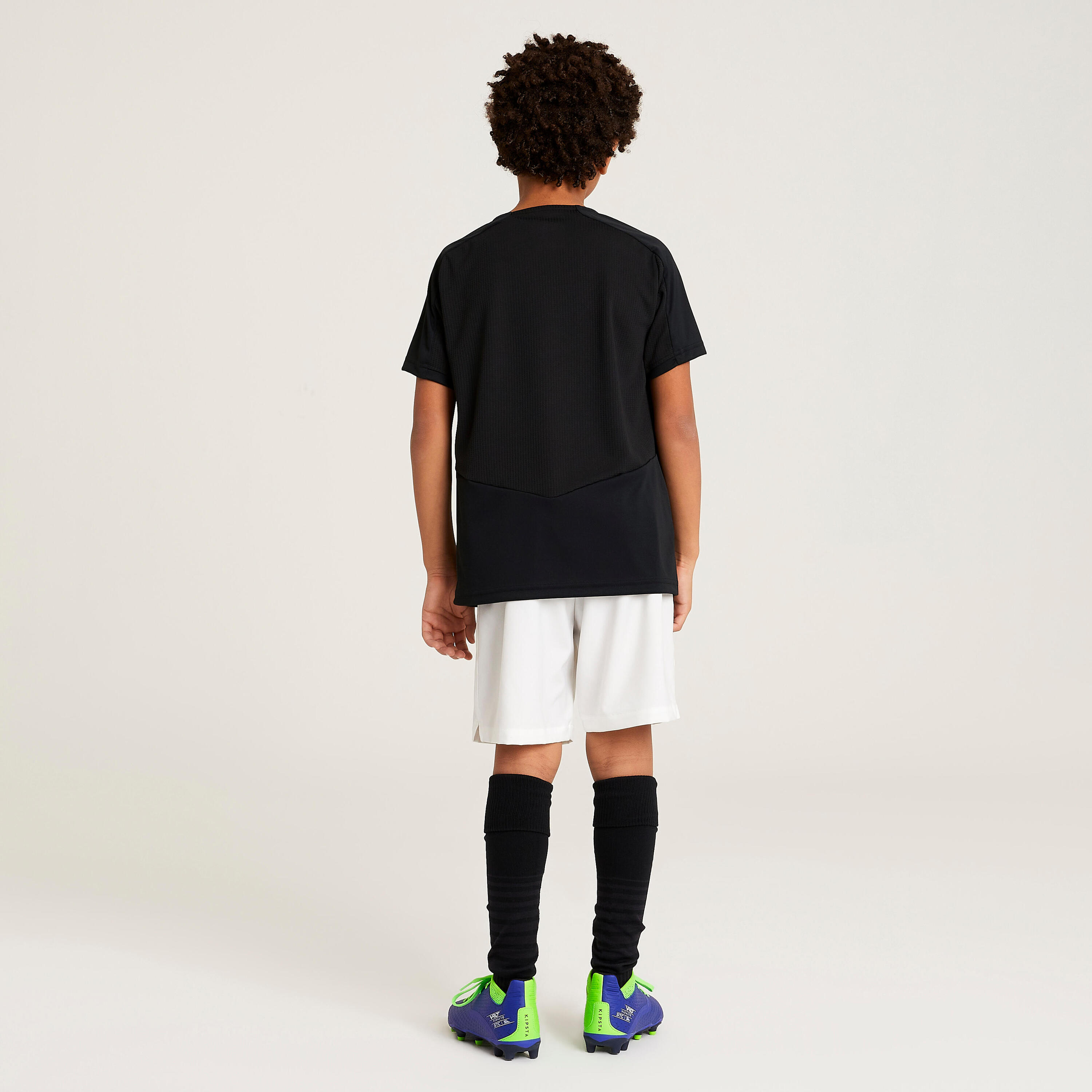 Camiseta de fútbol manga corta Niños Kipsta Viralto Club negra 4/7
