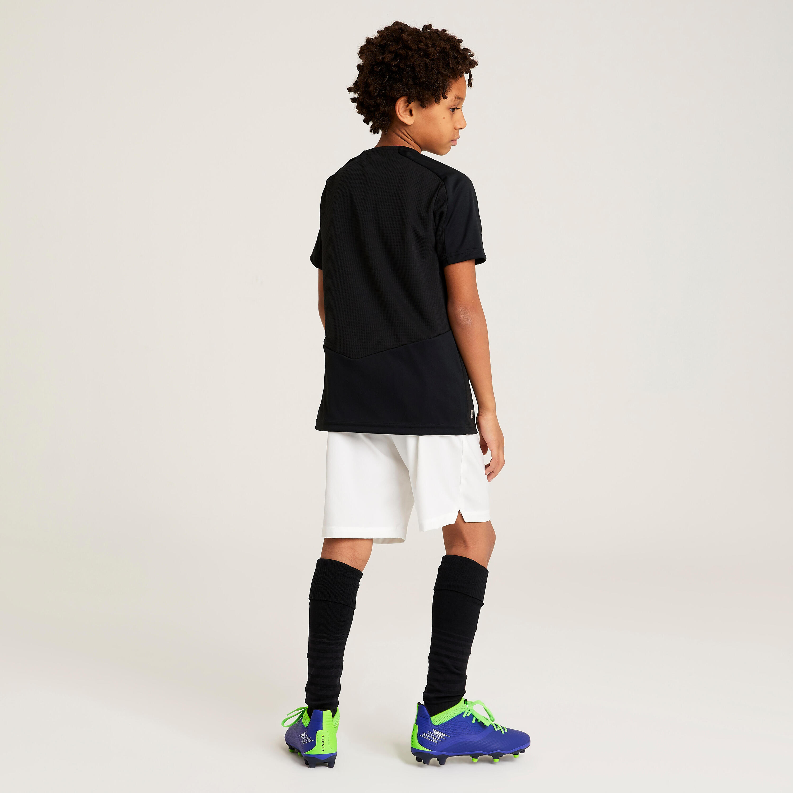 Camiseta de fútbol manga corta Niños Kipsta Viralto Club negra 5/7
