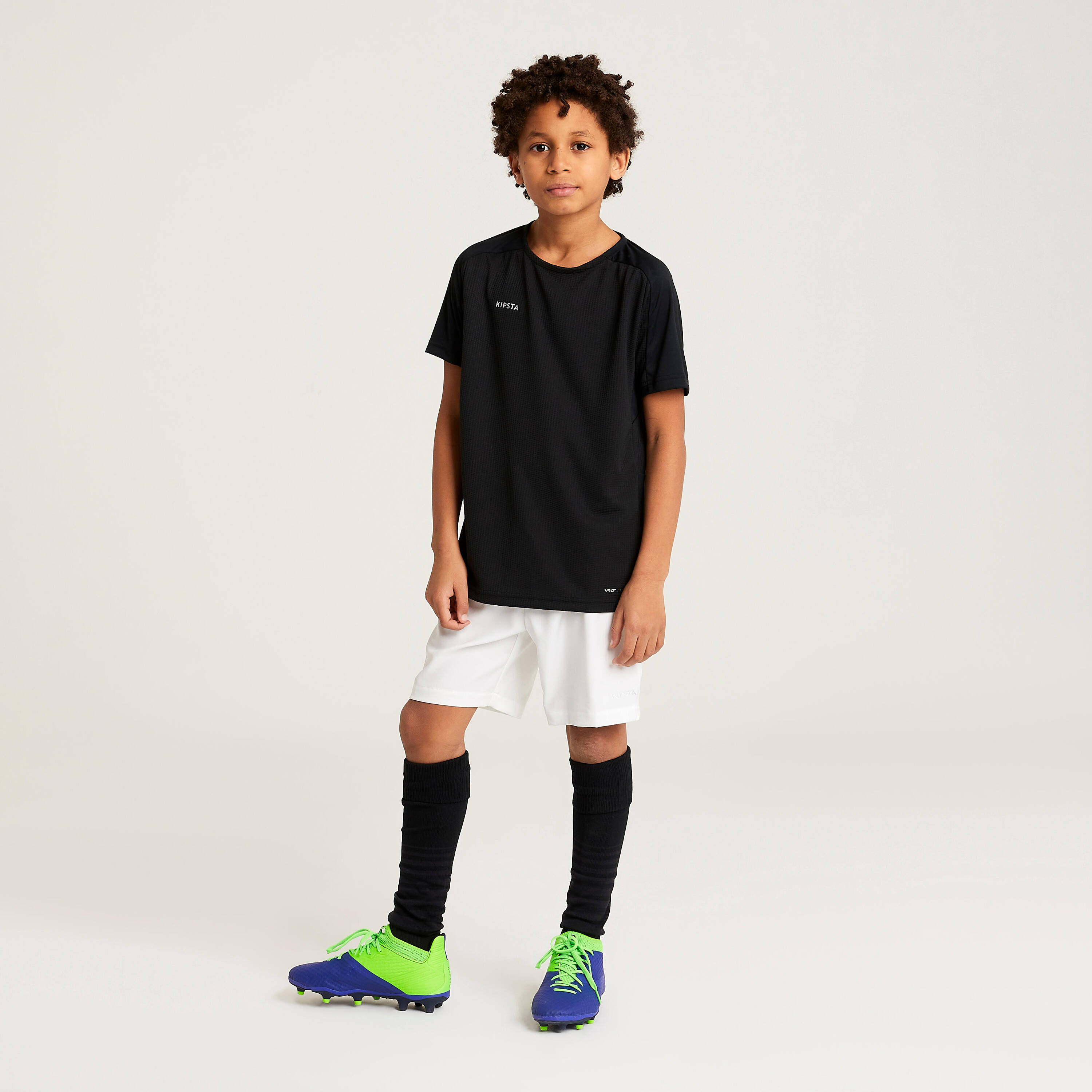 Kids' Short-Sleeved Football Shirt Viralto Club Jr - Black -  4
