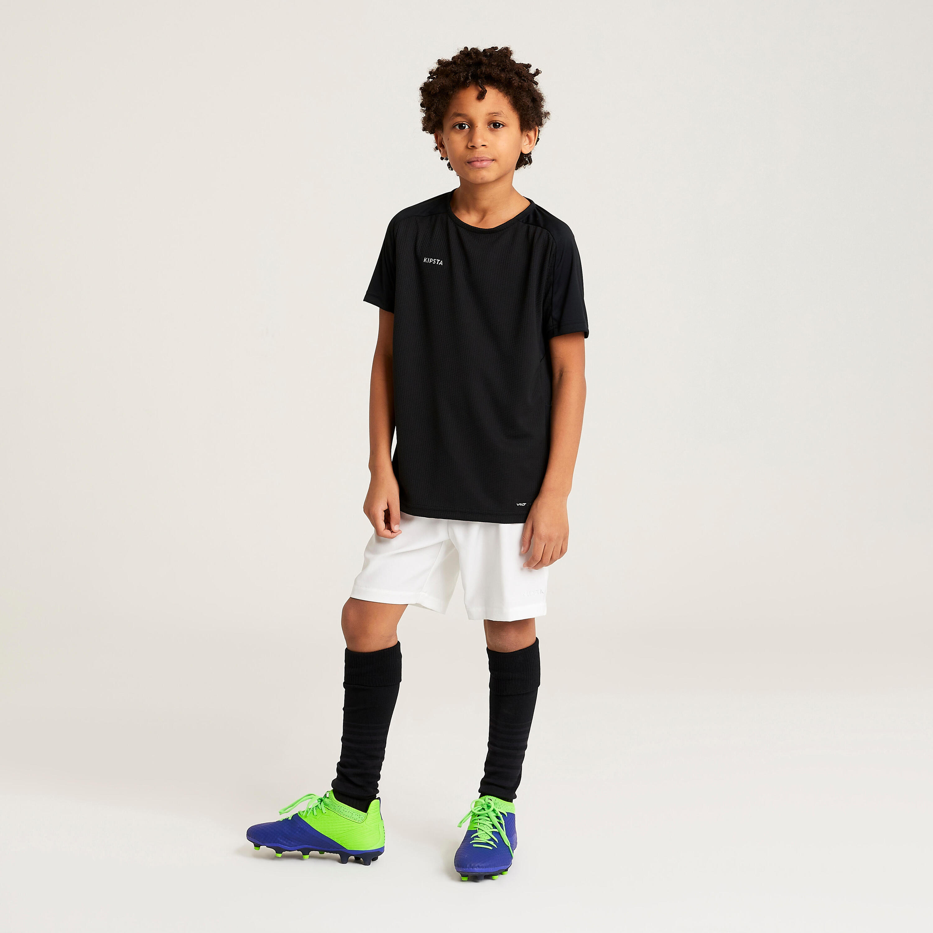Camiseta de fútbol manga corta Niños Kipsta Viralto Club negra 3/7