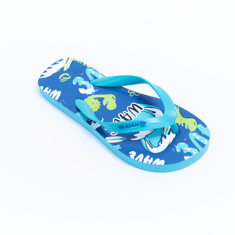 Buy's surfing flip-flops dinosaur blue