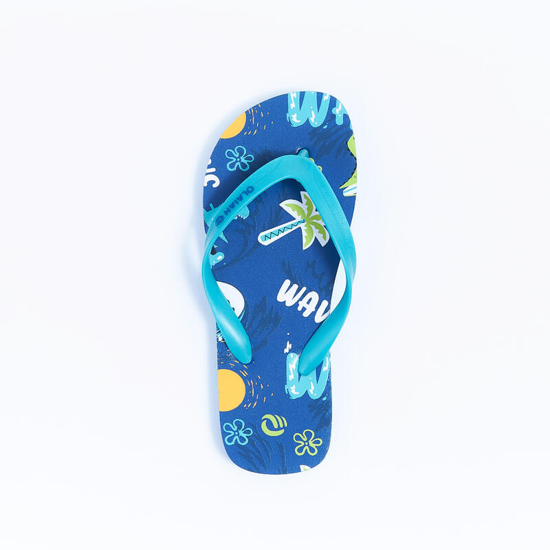 Buy's surfing flip-flops dinosaur blue