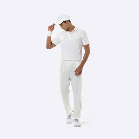 MENS CRICKET WHITE TROUSERS TS 100