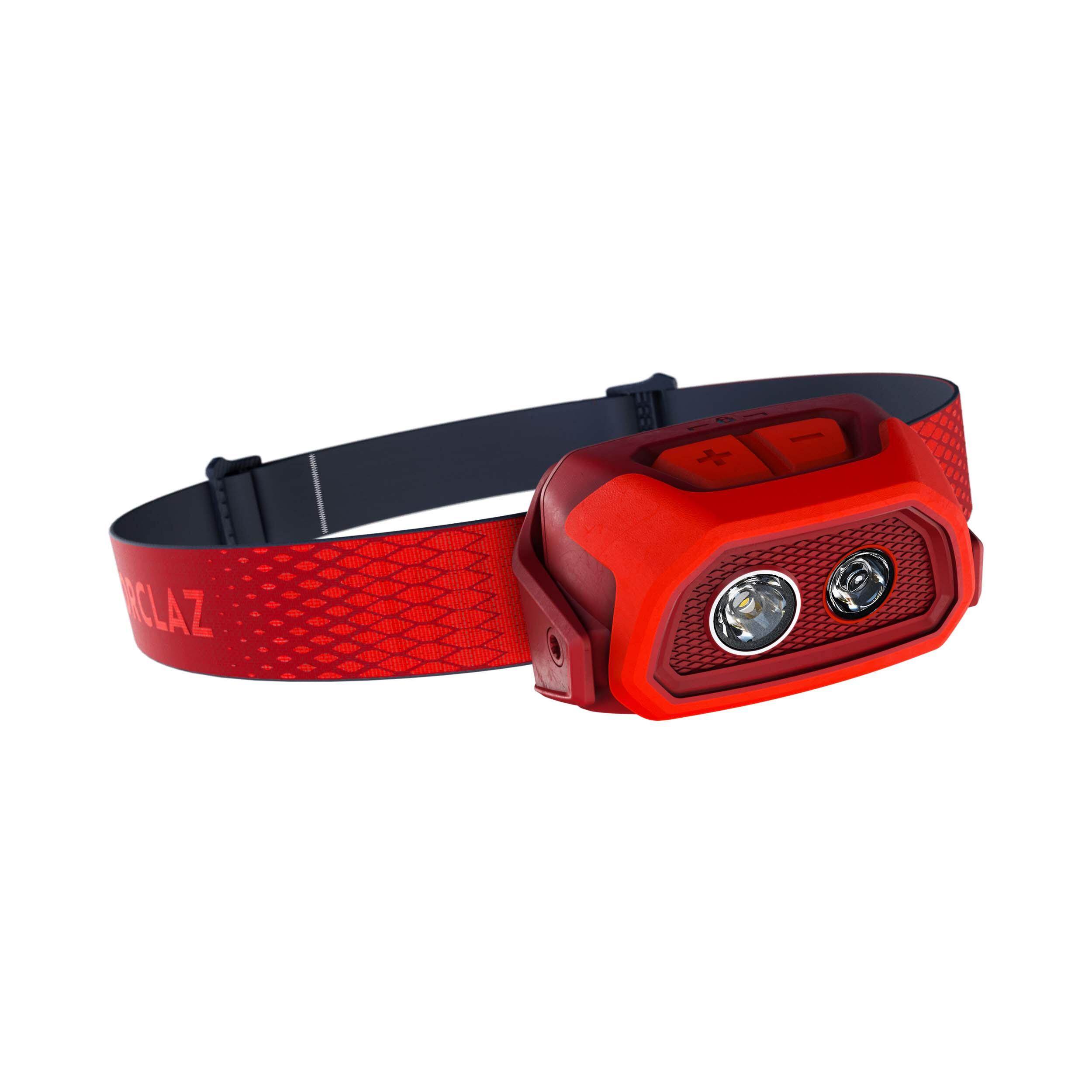 Lanternă Frontală Trekking HL500 USB V3 – 300 lumeni Roșu