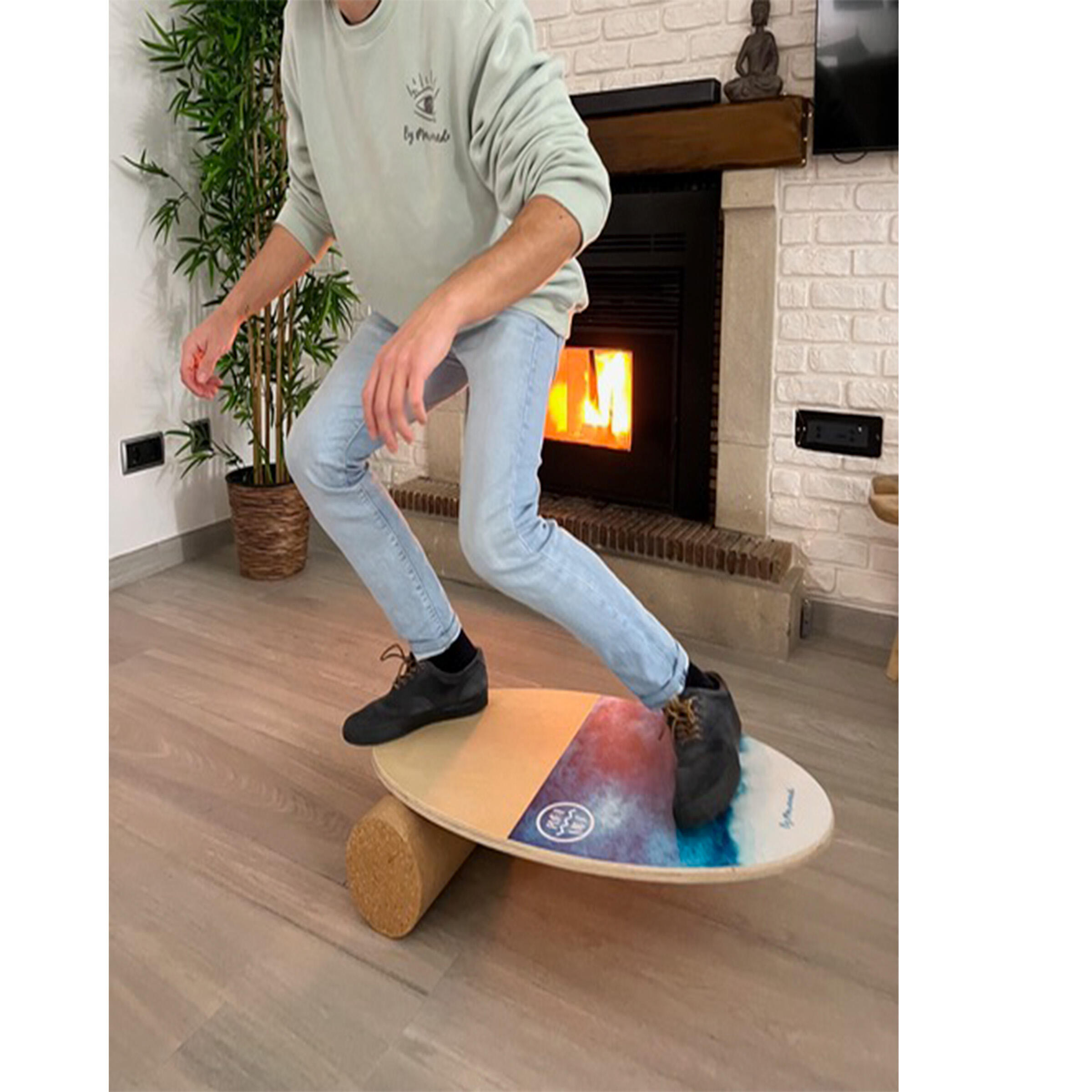 Tabla equilibrio Surf 80cm x 44 cm madera/azul 3/3