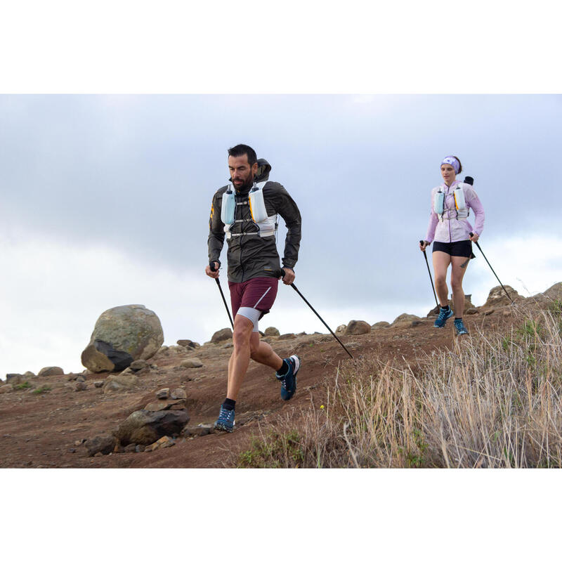 Pánská větruodolná bunda na trailový běh khaki 