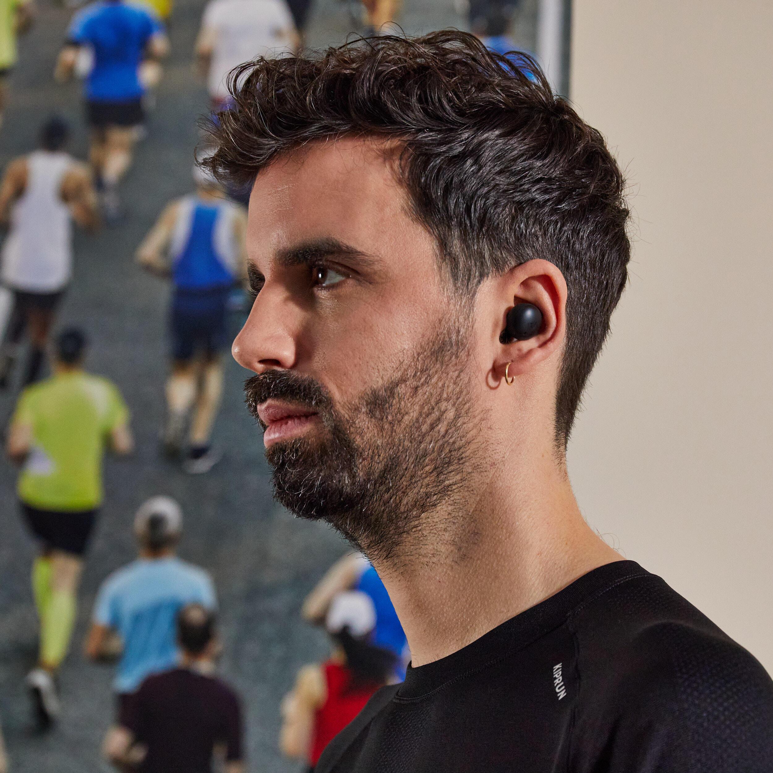 Wireless Running Earbuds - TWS 100 Black - KIPRUN