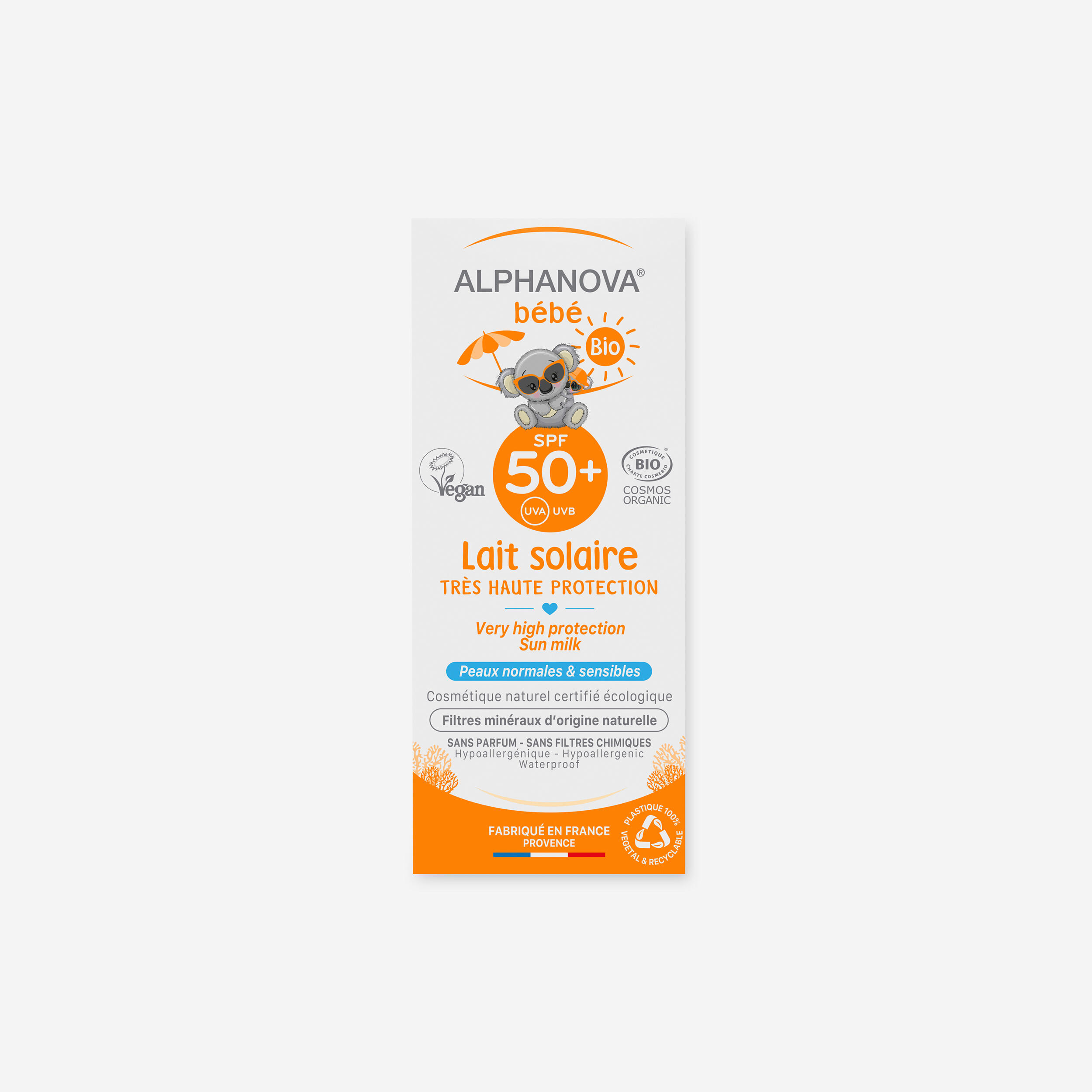 ALPHANOVA Crema solare bebè ALPHANOVA BIO SPF50+