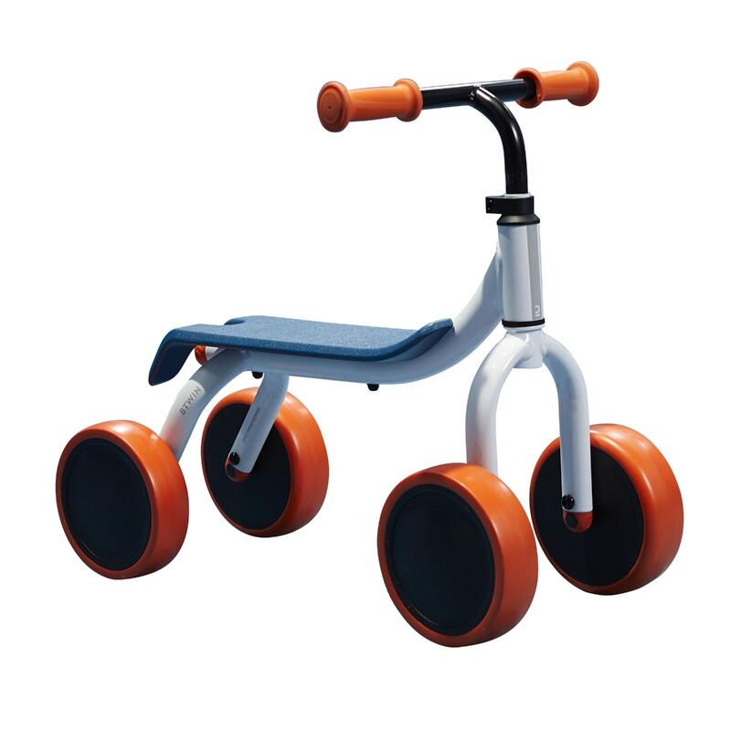 Correpasillos bicicleta evolutiva sin pedales 2 en 1 - blanco/naranja