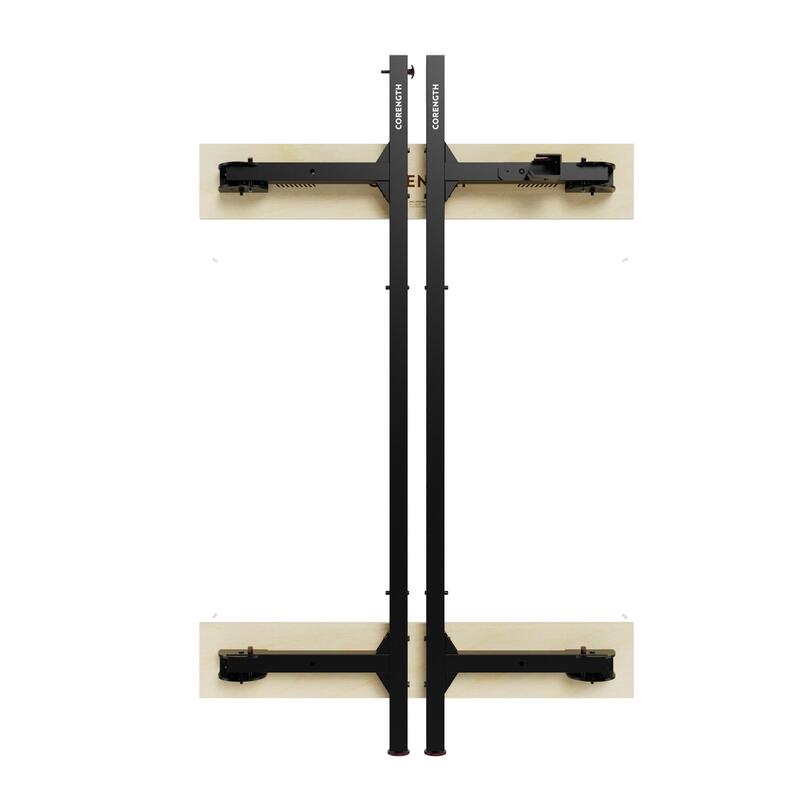 Fold-Down Weight Training Wall Rack for Squats and Pull-Ups