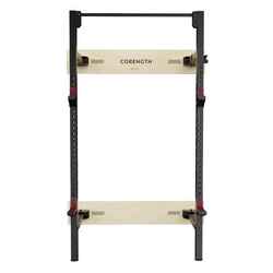 Fold-Down Weight Training Wall Rack for Squats and Pull-Ups