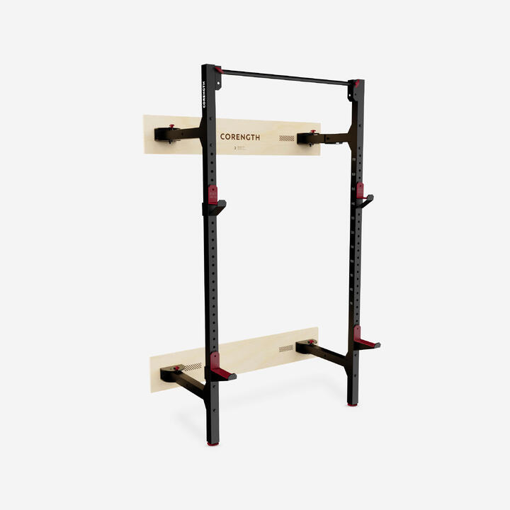 Rack mural de musculation pliable squat traction CORENGTH Decathlon