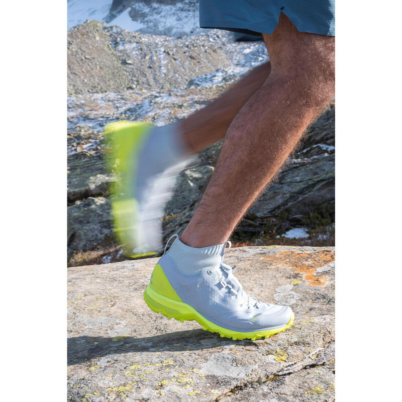 Men's Ultra-light Rapid Hiking Boots FH900 - Grey Yellow