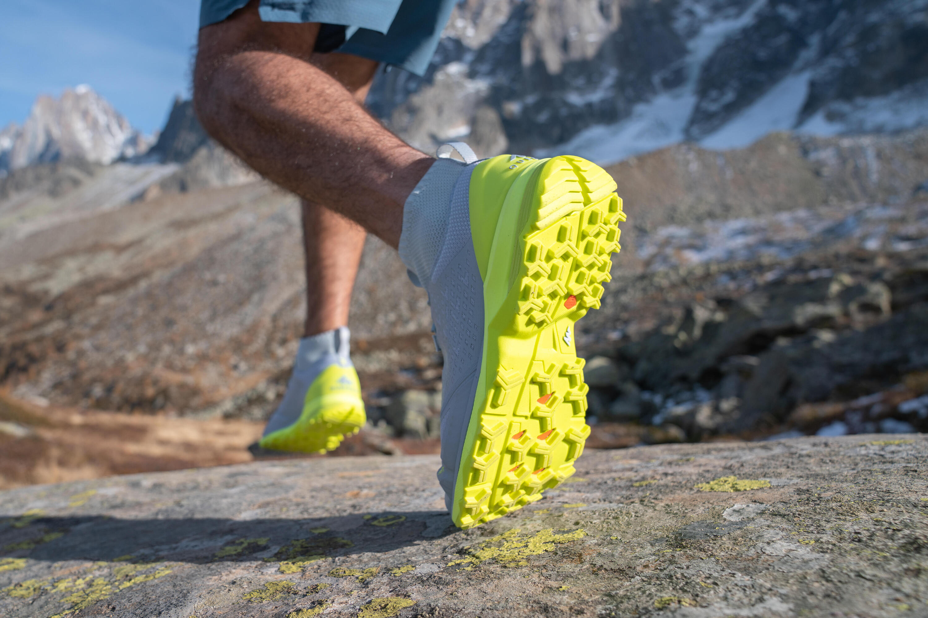 Men's Ultra-light Rapid Hiking Boots FH900 - Grey Yellow 3/13