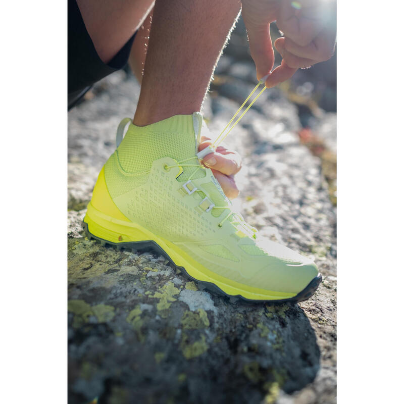 Ultralichte schoenen voor fast hiking heren FH900 geel