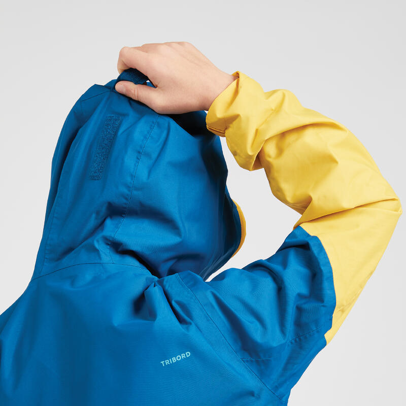 Chaqueta impermeable Niños lluvia Sailing 100  Amarillo/Azul