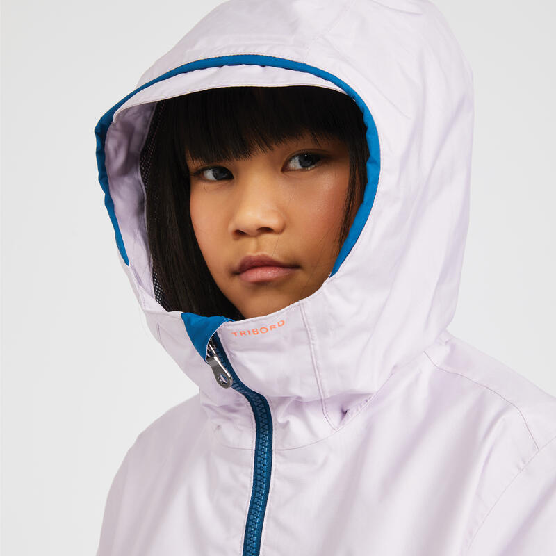Veste imperméable de voile - veste de pluie SAILING 100 Enfant Bleu lavande