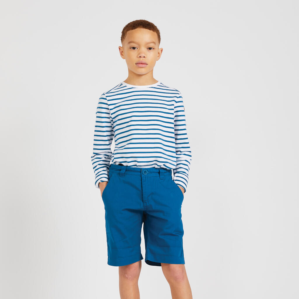 Boys' Sailing Shorts SAILING 100 Grey Blue