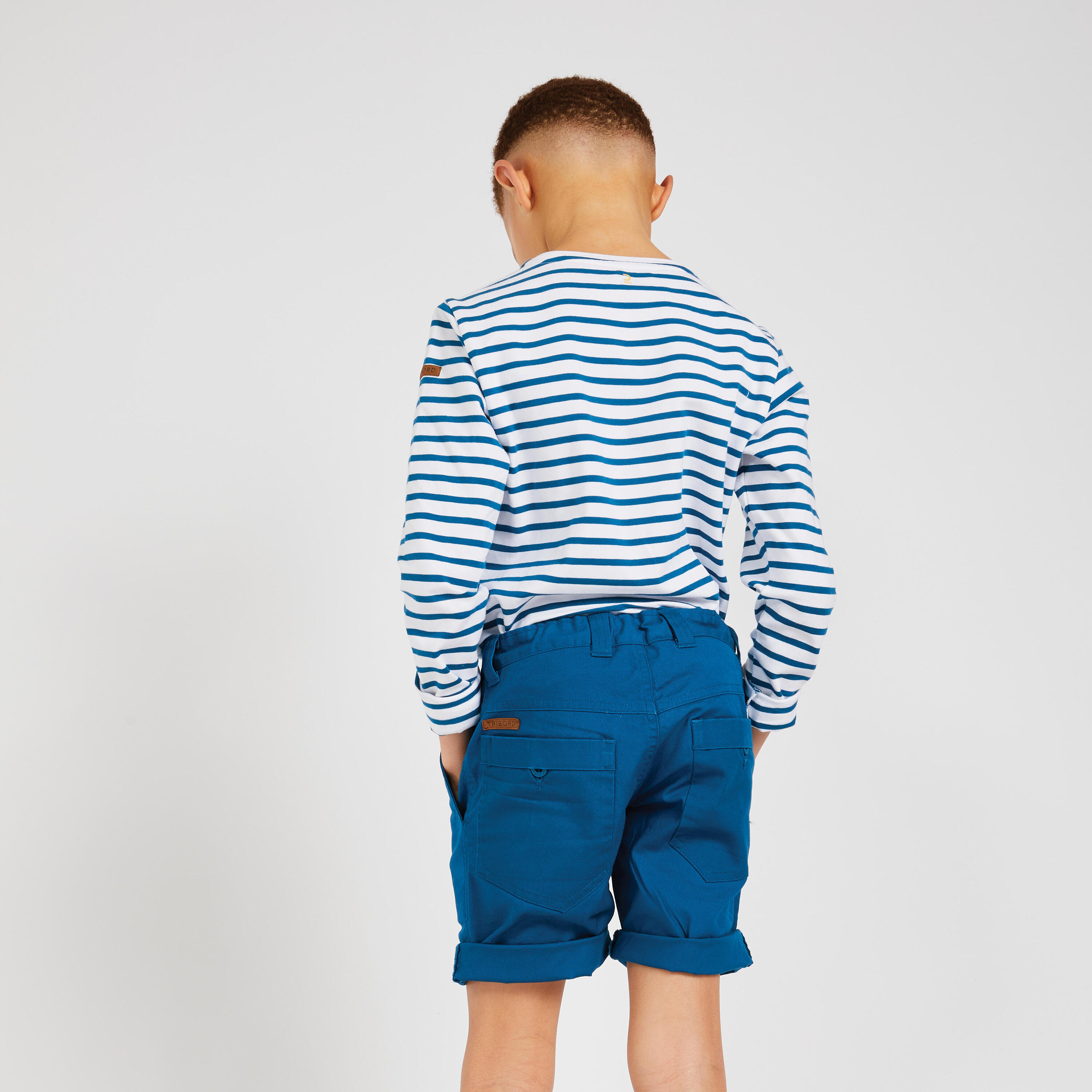 Pantalón Corto Vela Sailing 100 Niños Azul 3/8