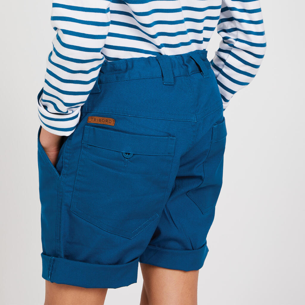 Bermuda Shorts Segeln Kinder strapazierfähig 
 100 blau