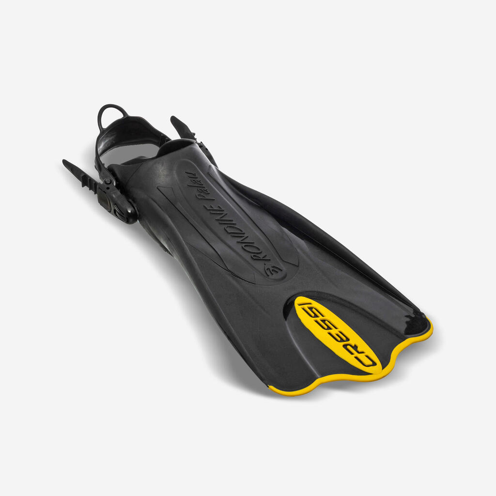 Snorkelēšanas pleznas “Cressi Palau SAF”, melnas ar dzeltenu