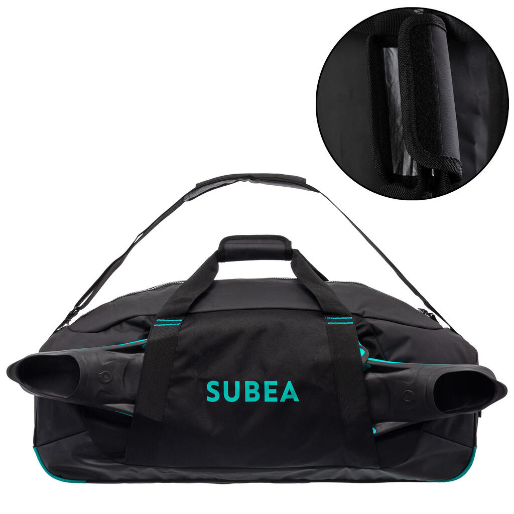 Črna in modra potapljaška torba (65 l)