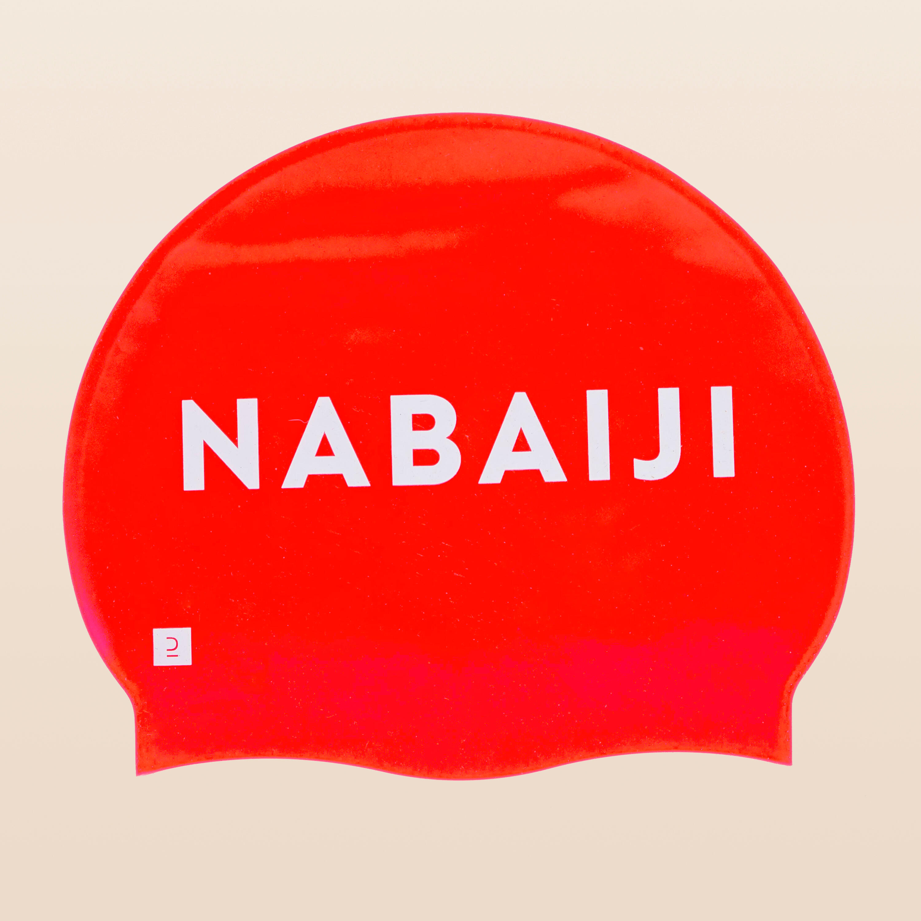 Touca de natação de silicone vermelho