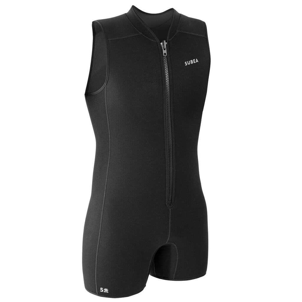 Neoprene SCD Scuba Diving Shorty Oversuit 5.5 mm black