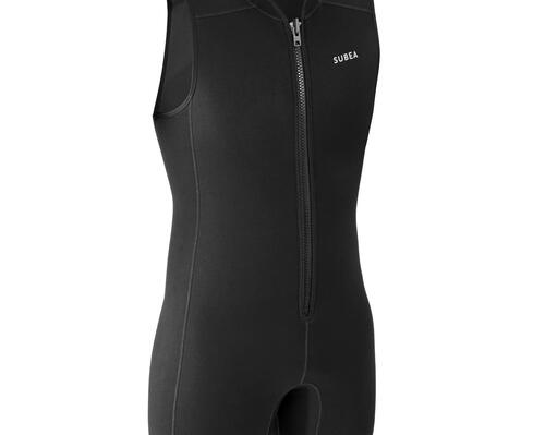 diving over-shorty to stay warm underwater