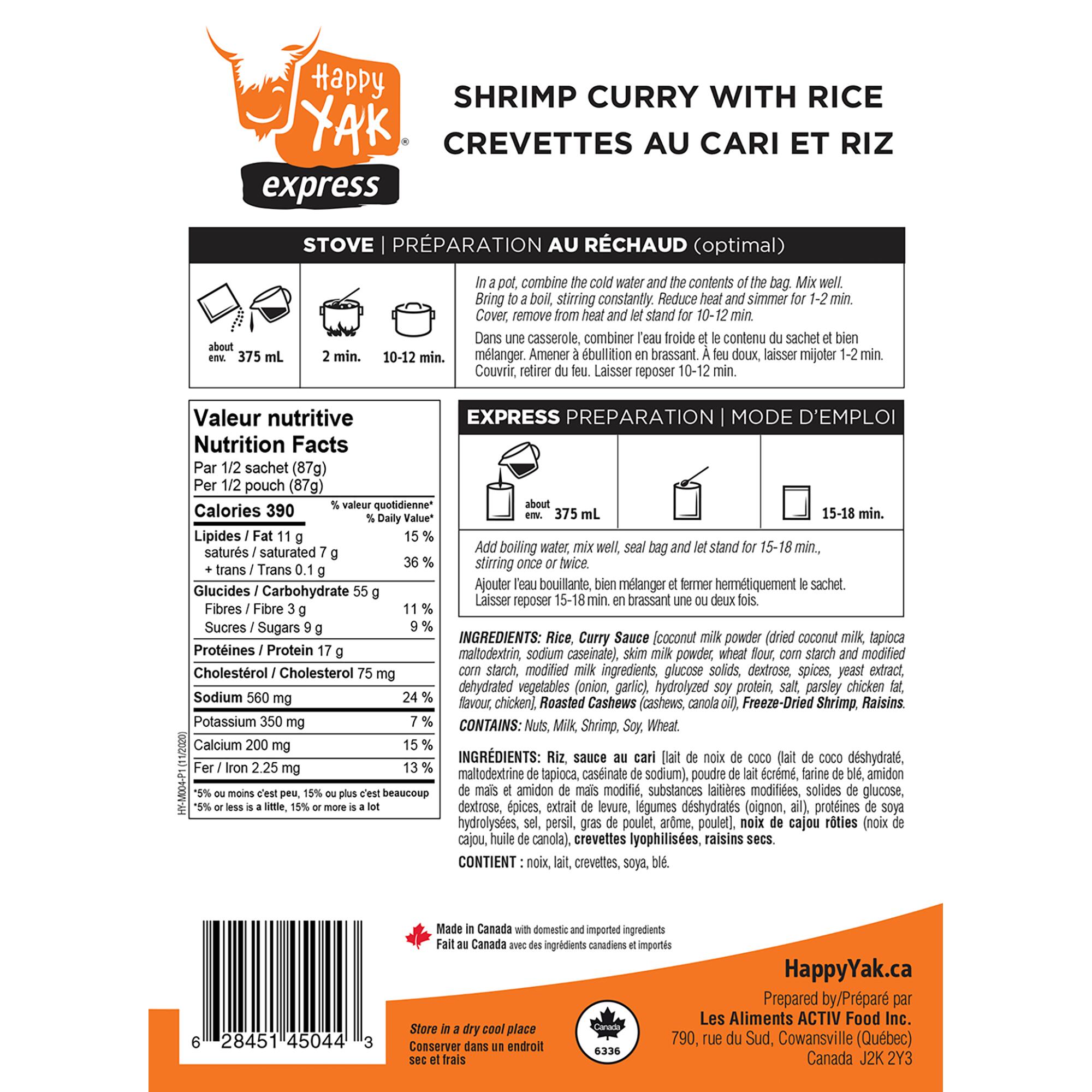 Shrimp Curry with Rice - HAPPY YAK