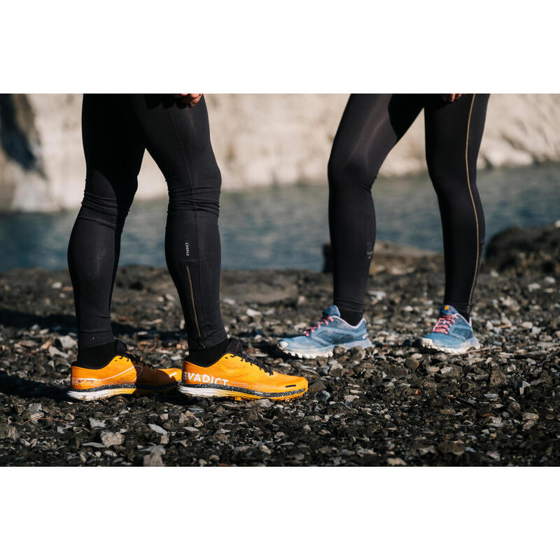 LEGGINGS DE TRAIL RUNNING EMBOSS MULHER PRETO BRONZE