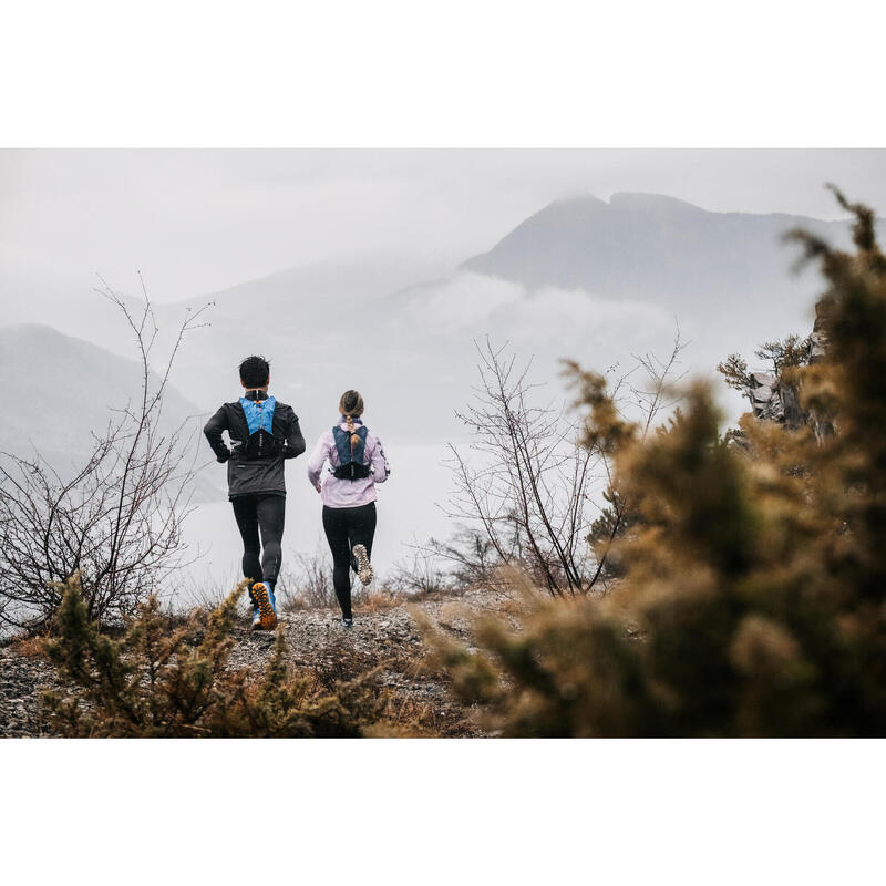 SOFTSHELL TRAILSHIRT MET LANGE MOUWEN VOOR HEREN ZWART/GRIJS