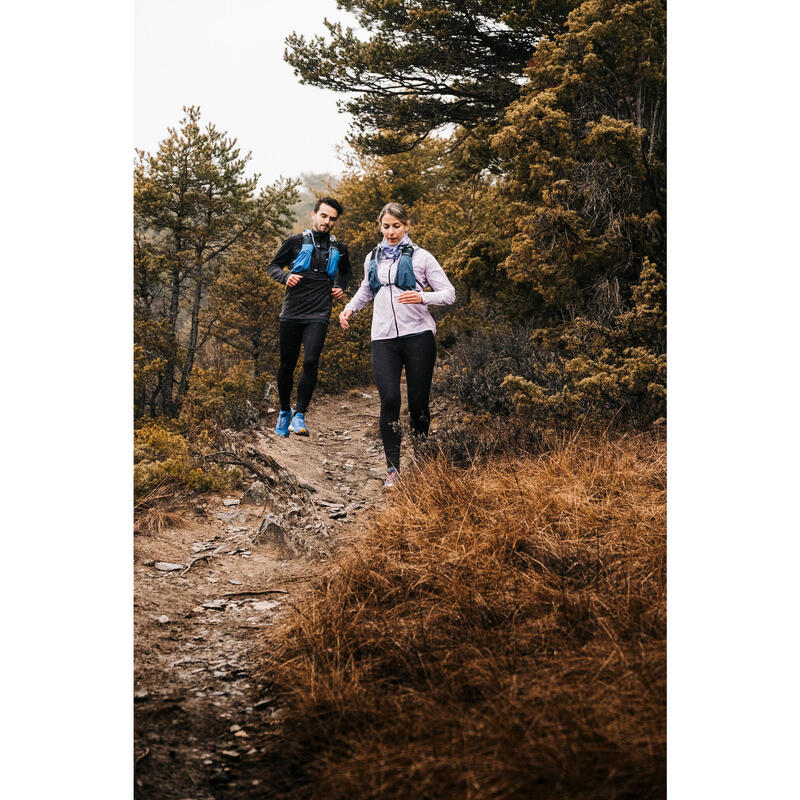 Men's Trail Running Tights - embossed black