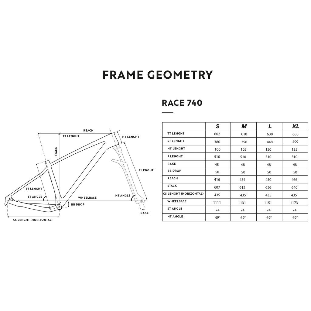 MTB Cross Country Race 740 Carbon Frame - Blue