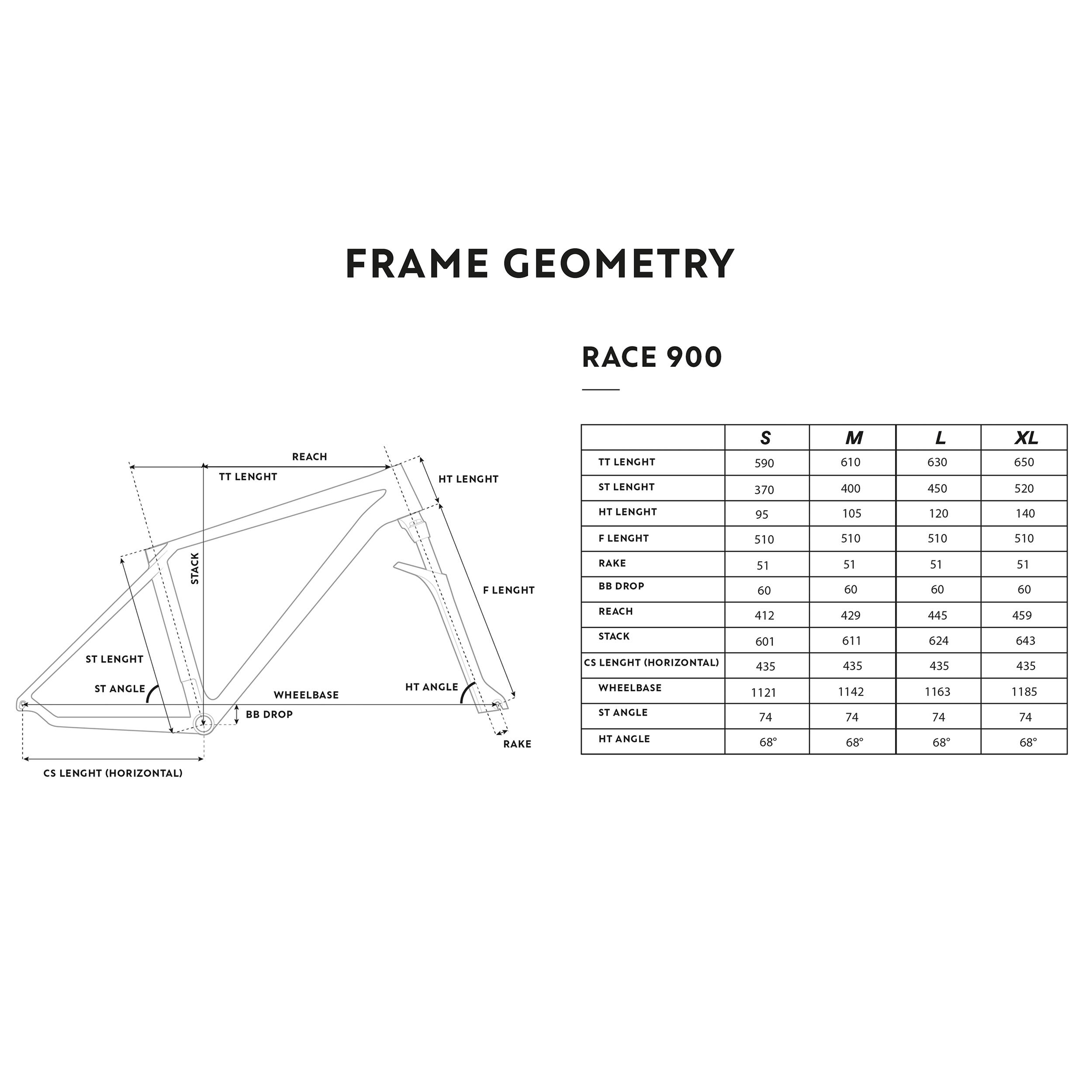 RACE 900 cross country mountain bike ricondizionata telaio in carbonio bianco