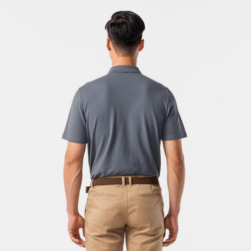 Men's golf short-sleeved polo shirt - MW100 dark grey