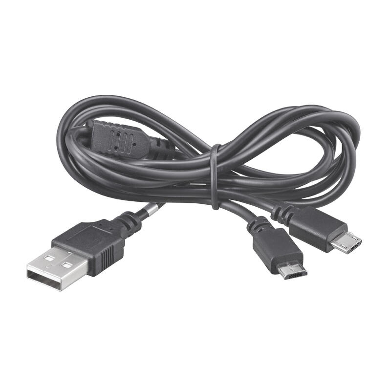 Kabel micro USB podwójny do krótkofalówek Decathlon