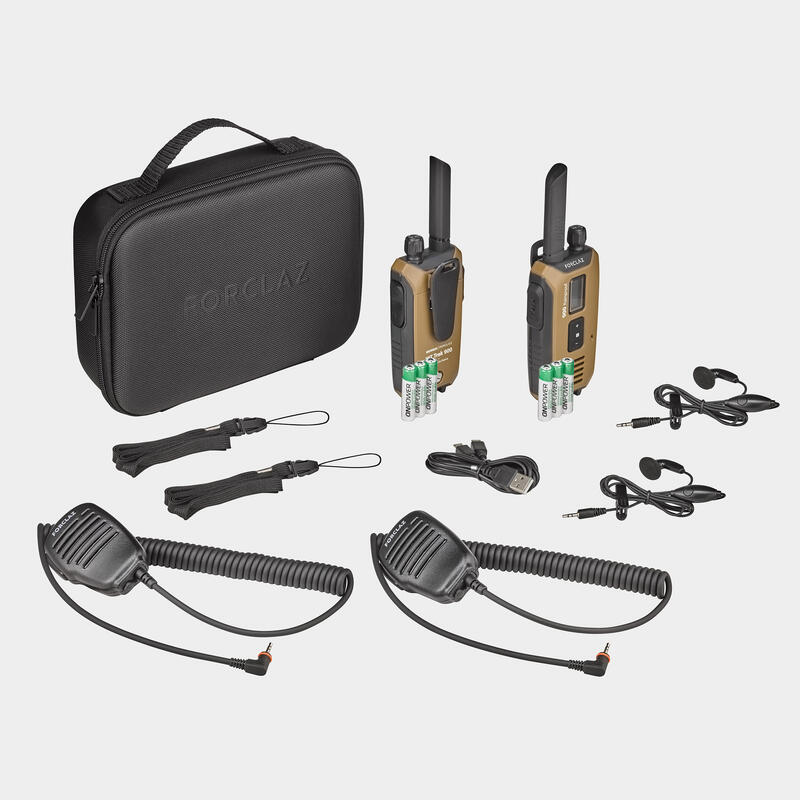 Maletín de 2 walkie talkies recargables por USB - 10 km - WT900 WP