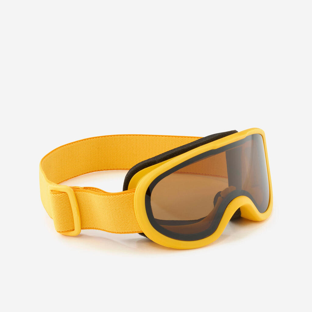 Detské okuliare na lyžovanie a sánkovanie žlté
