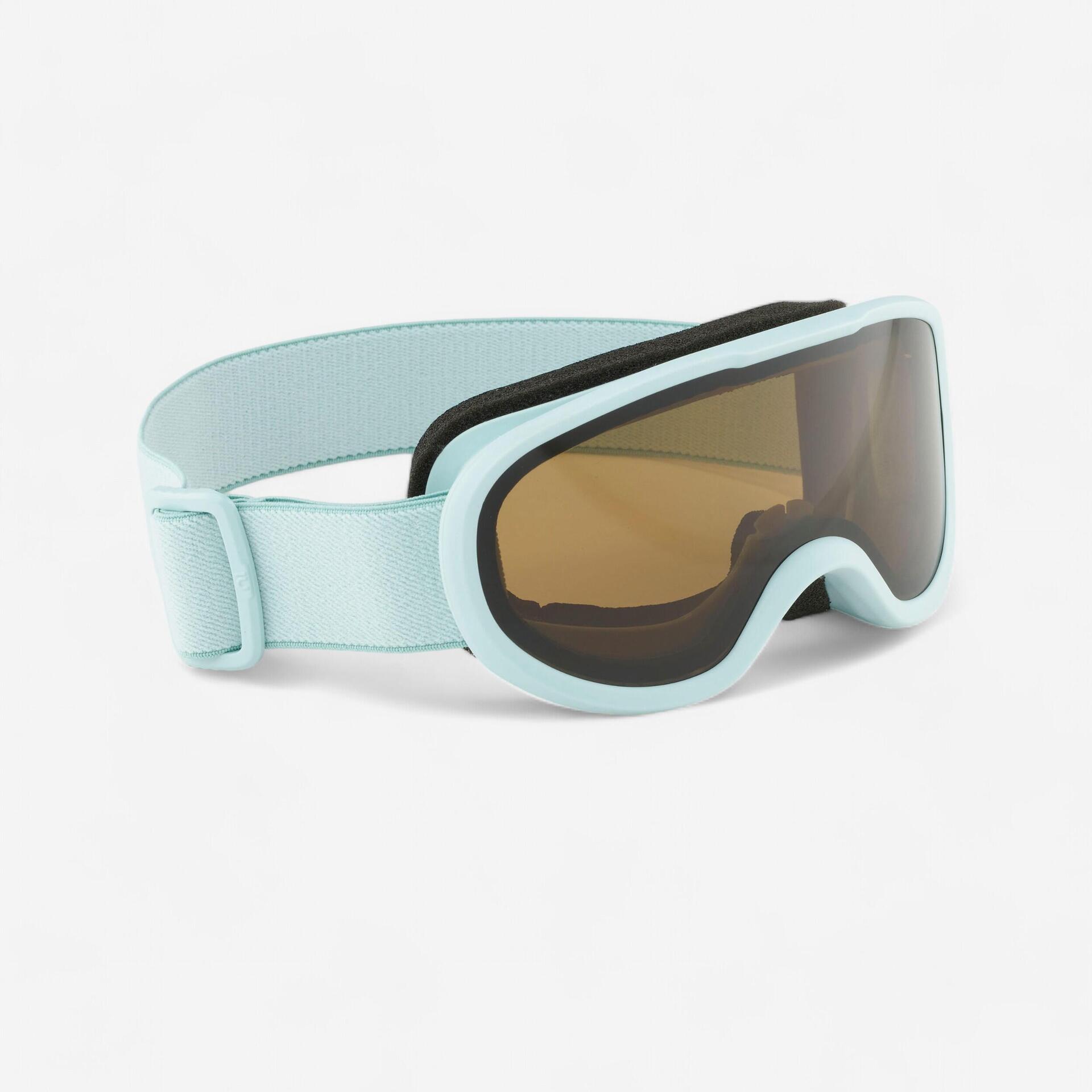 Kids' ski goggles 12 to 36 months, for fine-weather use turquoise