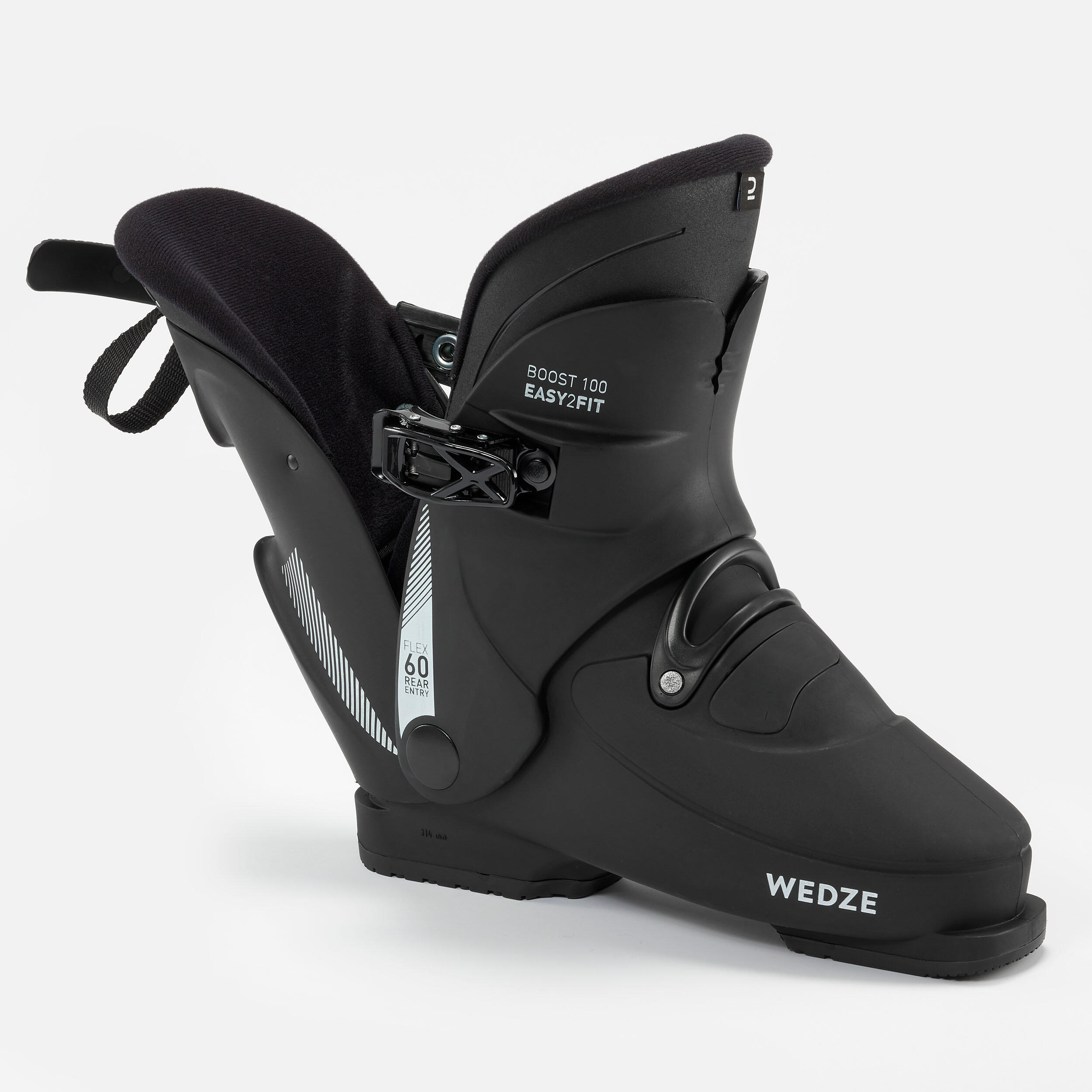 Men's Ski Boot - 100 Black - WEDZE