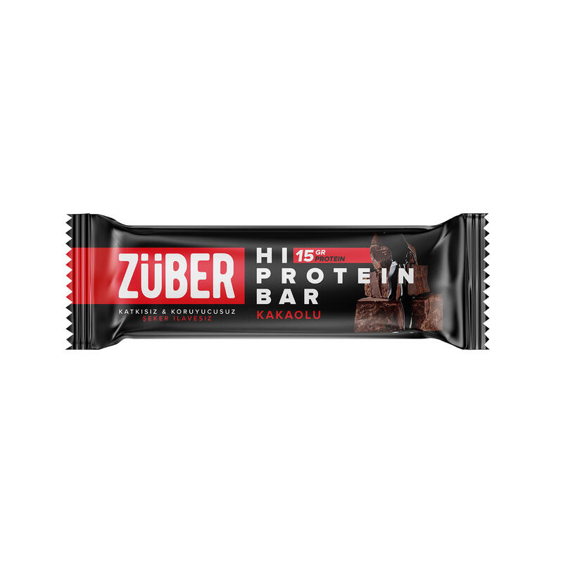 Züber Kakaolu Hi-Protein Yüksek Protein Bar