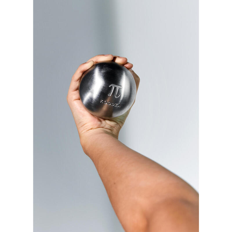 3 boules de pétanque homologuées compétition demi-tendres PI acier inox