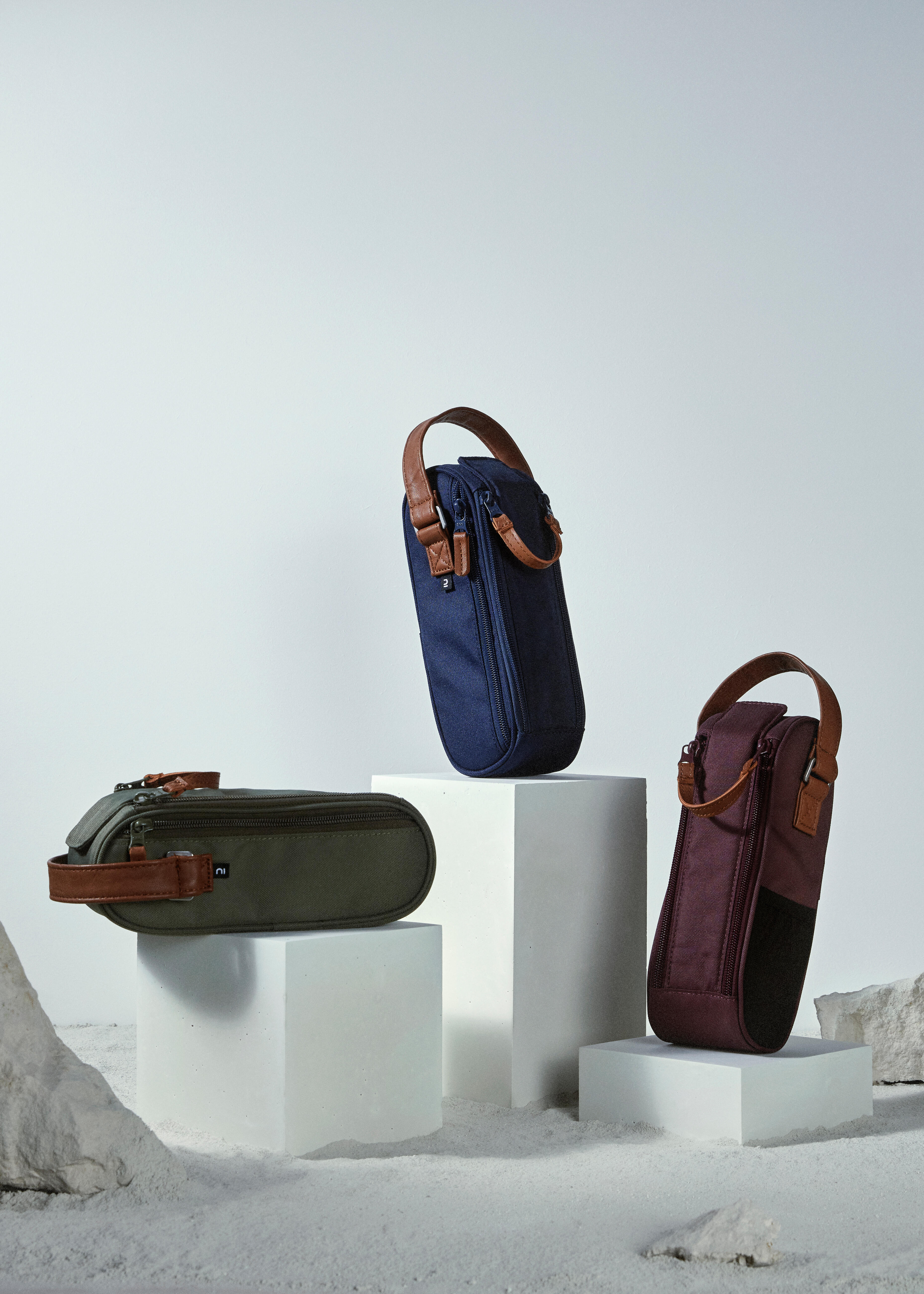 Semi-Rigid Bag for 3 Petanque Boules - Khaki - KOODZA