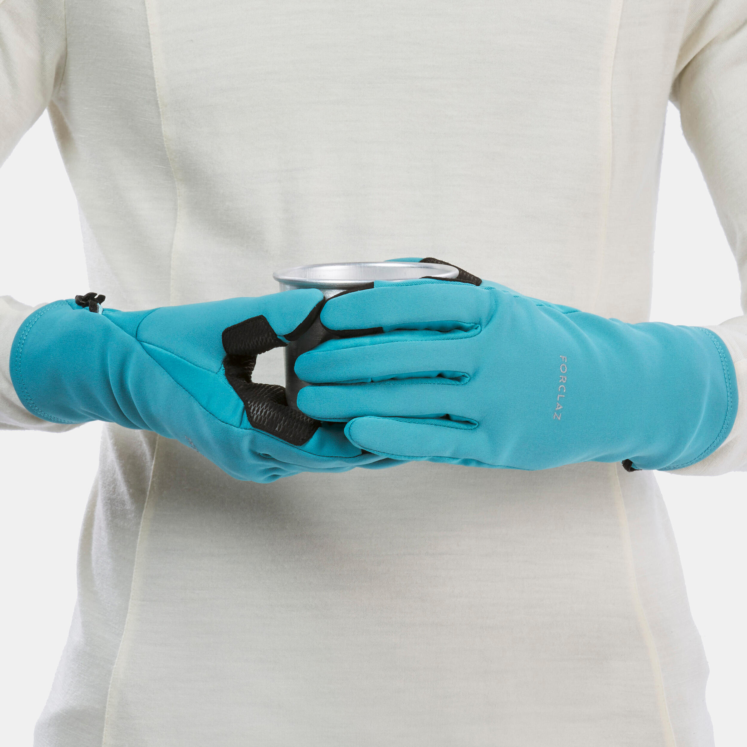 Handschuhe Damen/Herren Stretch touchscreenfähig Trekking - MT500 hellblau 6/10