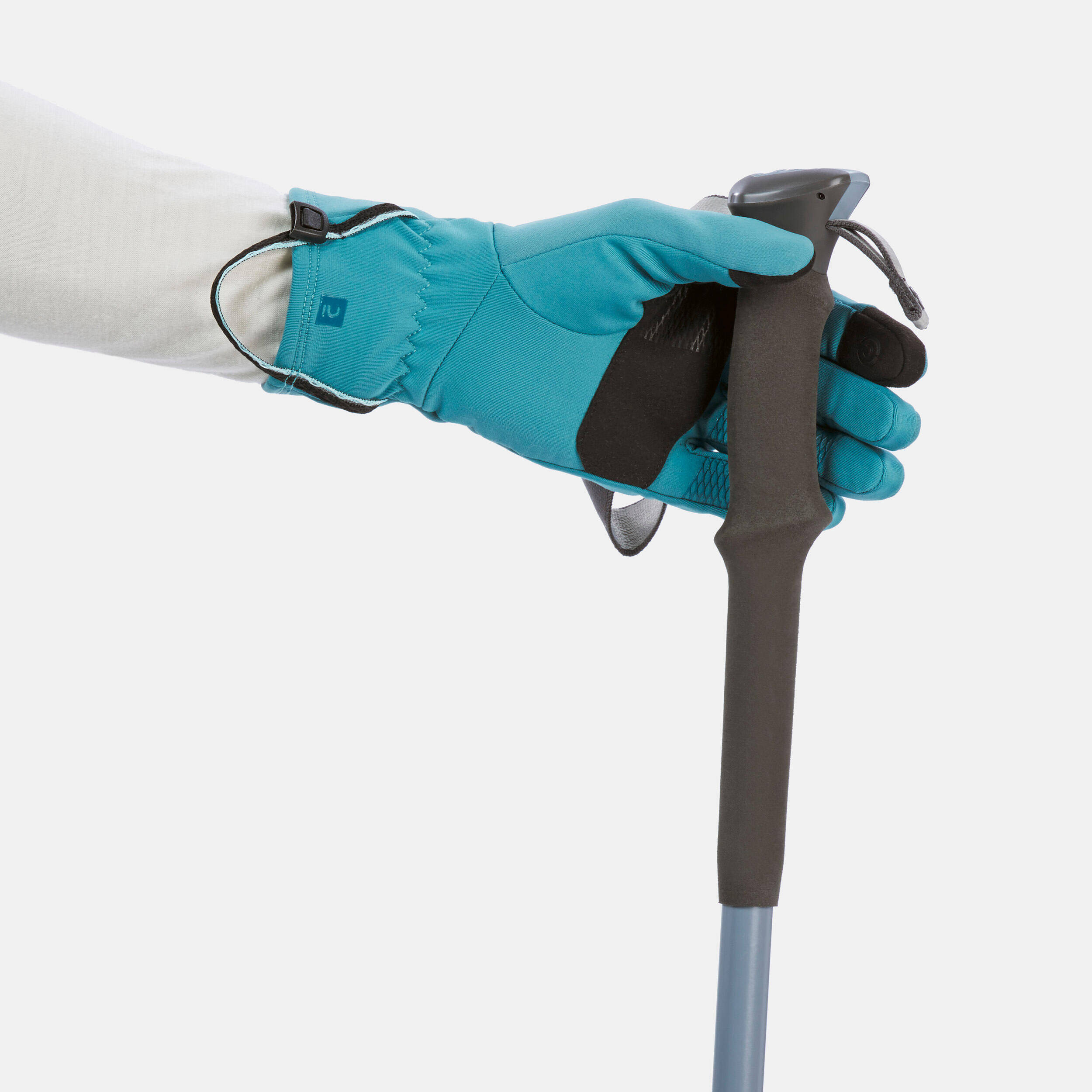 Adults’ trekking tactile stretch gloves, MT500 - Blue -  5