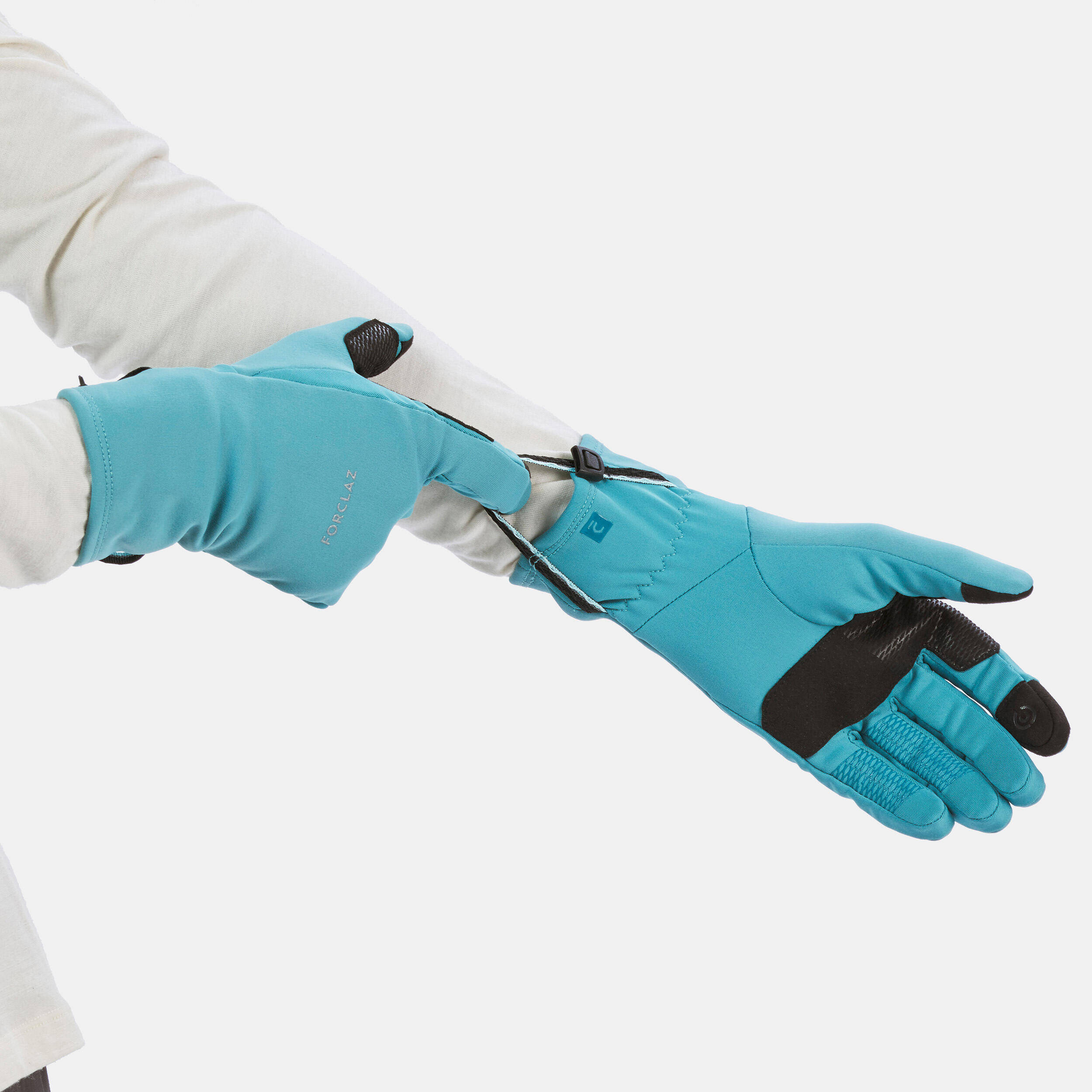 Adults’ trekking tactile stretch gloves, MT500 - Blue -  3