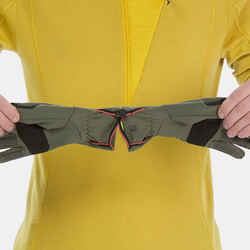 Adult mountain trekking tactile stretch gloves - MT500 khaki