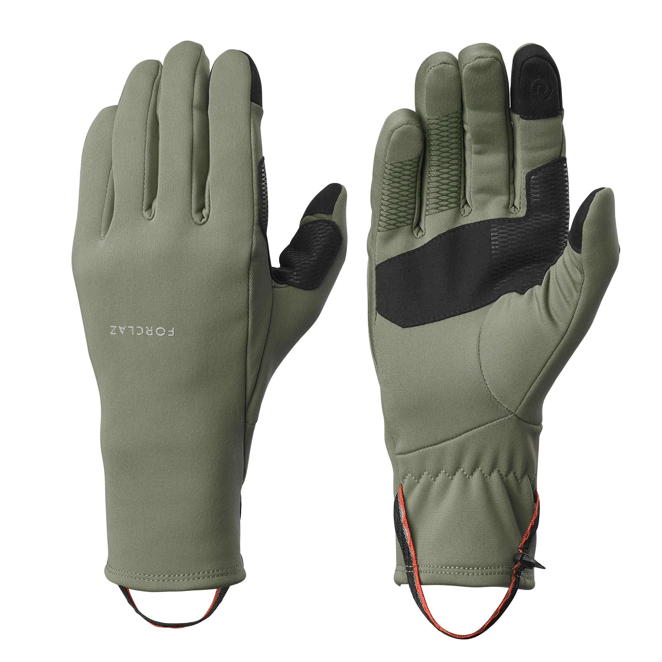 MidSeason Gloves MT 500 Khaki Dark ivy green, Black Forclaz